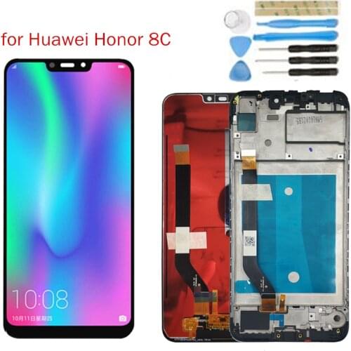 For Huawei Honor 8C LCD Display Screen Touch Digitizer Assembly for Honor 8C BKK-AL10 LCD Display 10 Touch Repair Part