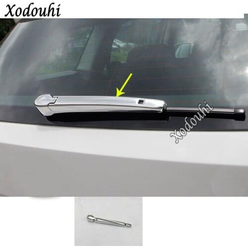 For Skoda Kodiaq 2017 2018 2019 2020 2021 Car Body Styling Rear Back Glass Wiper Wash Nozzle Frame Trim Tail Window Trim