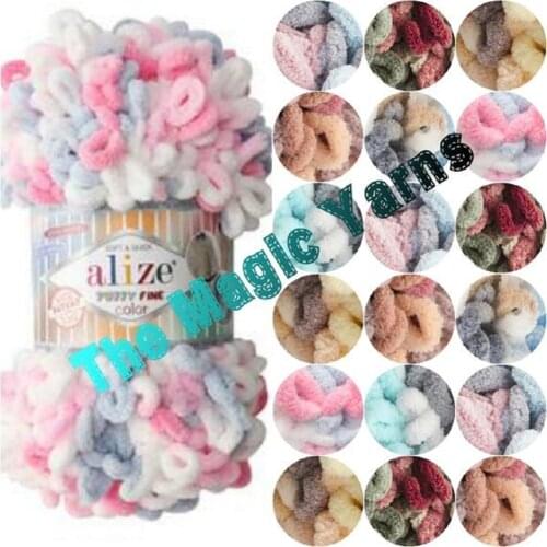 Alize Puffy Color hand knitting yarn simple knitting yarn baby blanket yarn DIY knitting 1st class quality cotton premium