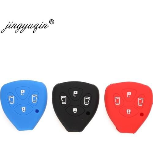 Jingyuqin 30pcs Silicone Car Key Case Cover FOB for Toyota Yaris Prado Tarago Camry Corolla RAV4 REIZ Crown Avalon Venza