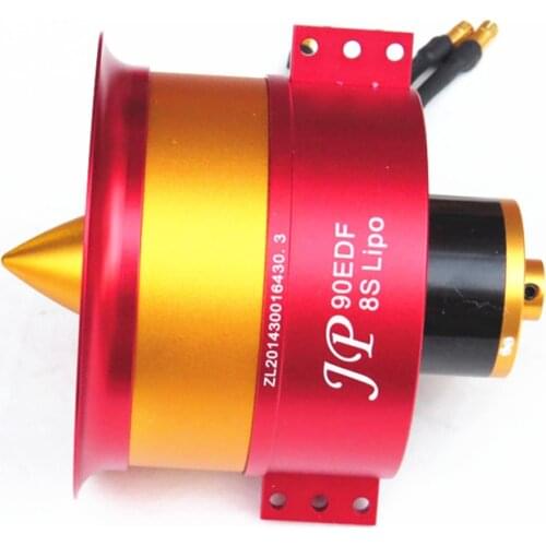 JP HOBBY 12 blade 90mm EDF Full Metal Ducted Fan with 30V 96A 2880W 4KG Thrust 8S 1330KV motor for jet RC Fixed-wing fighter