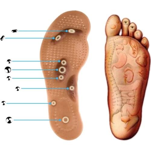 Magnetic Therapy Slimming Insoles for Weight Loss Massage Foot Care Shoes Mat Pad Brown Insole Wholesale Dropshipping Soles