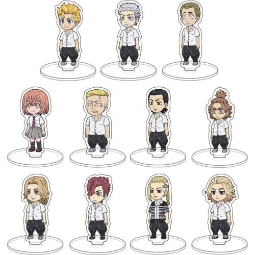 Anime Tokyo Revengers Cute Q Version Figures Acrylic Stand 8CM Sano Manjiro Desk Model Table Plate Action Animation Decoration