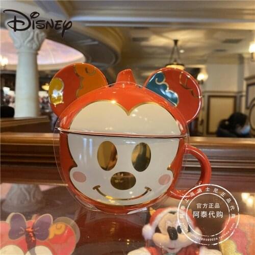 Disney New Year vacuum Cup Mickey portable cartoon stainless steel cup eco friendly kawaii mug cute cup ceramic mug