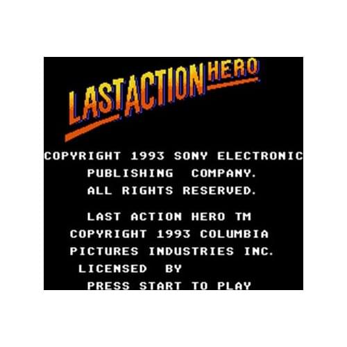 Last Action Hero (U) 60 Pins 8 Bit Game Card