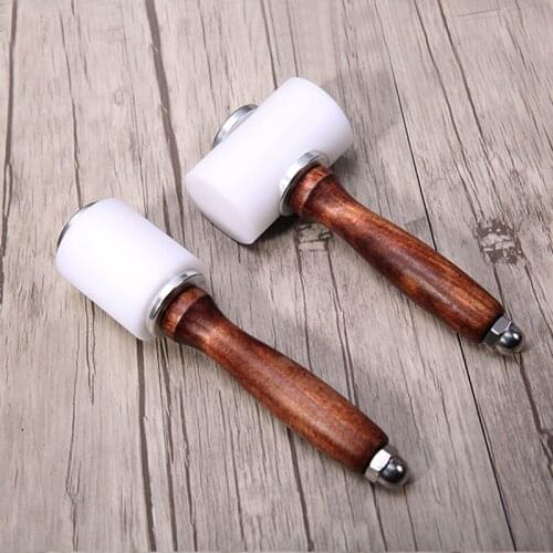 Hand Hammer for Leather Engraving,Wood Nylon Hammers Used to Cowhide Carving Leathercraft Punch Printing Percussion DIY tool