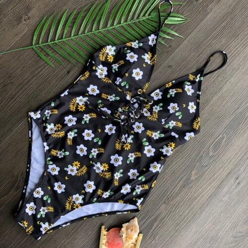 RUOTONGSEPT Black One Piece Swimwear