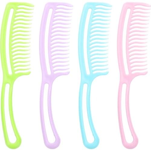 Wave Wide Tooth Comb Detangler Curly Massage Comb Hair Salon Barber Hairdressing Tool Scalp Massage Hairbrush