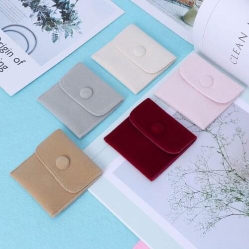 Jewelry Bag Storage Portable Soft Lint Velvet Flannel Bracelet Necklace Gift Bag M2EA