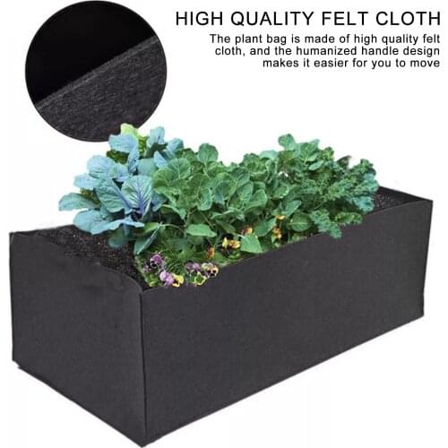 Cloth Bags Grow Plants Garden Square Gardening Tool Vegetable Flower Planting Planter Pot Holder for Hydroponics 100x40x20CM