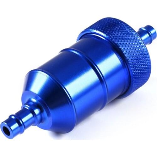 Blue Color Universal 6MM 1/4" Petrol Gas Fuel Filter Cleaner For Motorcycle Pit Dirt Bike ATV 2018