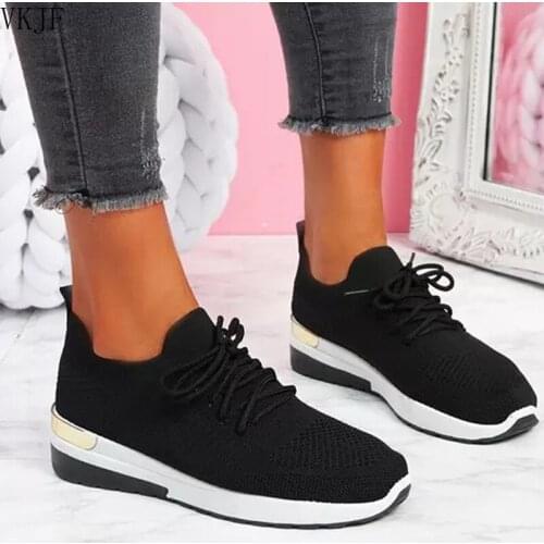 VKJF New Sneakers Womens Vulcanize Shoes Rhinestone Ladies Sports Shoes for Women 2021 Lace Up Running Walking Women Shoes