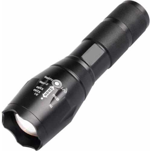 Retractable zoom mini bright aluminum flashlight