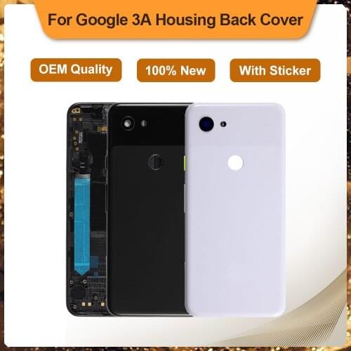Back Cover For Google Pixel 3A G020A Glass Back Battery Housing Repair Cover Rear Door Case Replacement