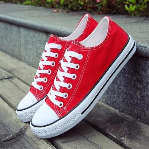 Spring and autumn large size womens canvas shoes