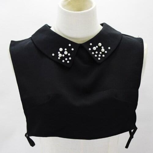 Linbaiway Women Sweater Black Shirt Fake Collars Detachable False Collar for Women Decoration Faux Col Female Removable Neck Tie