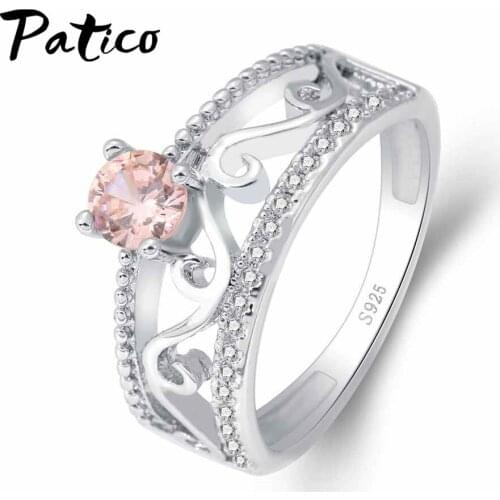 Lovely Forever Love Classic Wedding Band Rings Sterling-Silver-925 Round Sparkling AAA CZ Jewelry Drop Shipping Accepted