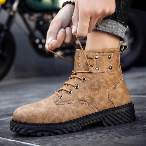 British Style Winter Shoes Men Boots Warm Men High Quality Zapatos De Hombre Sneakers Outdoor Botas Hombre Work Safety Shoes VII