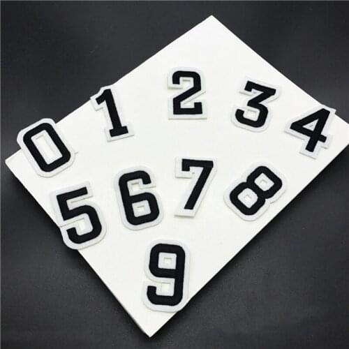 20pcs Iron On Applique parches Embroidered Patch For Clothing Patches Badge Jacket Patchwork Sporty T Shirt Dress Number Sticker