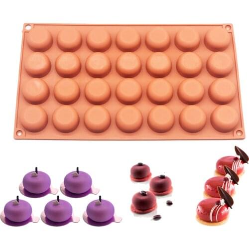 28 Cavity Silicone Mold For Cake Mousse Pastry Baking Round Jelly Pudding Form Ice Cake Decoration Tool Chocolate Biscuit Mould