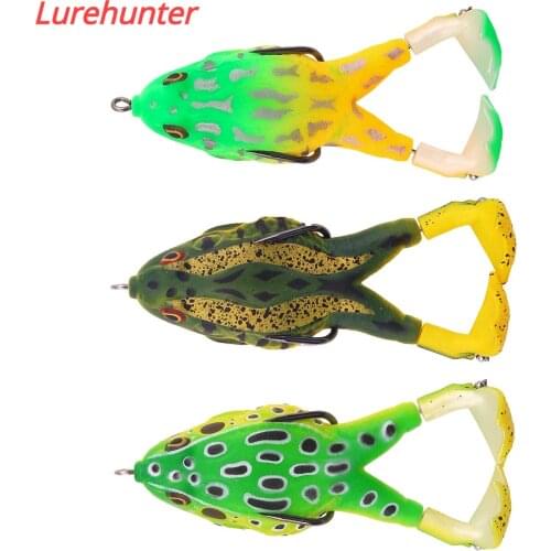 3pcs Double Propellers Frog Rotating Leg Wobbler Soft Bait Jigging Fishing Lure 95mm13.5g Artificial Topwater Popper Fishing