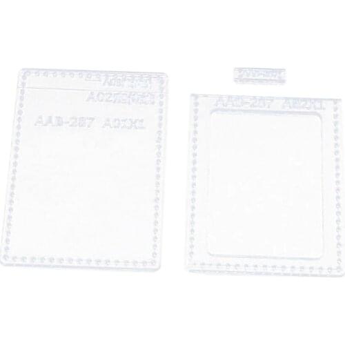 3pcs Leather Craft Clear Acrylic Card Bag Clutch Bag Stencil Template Set