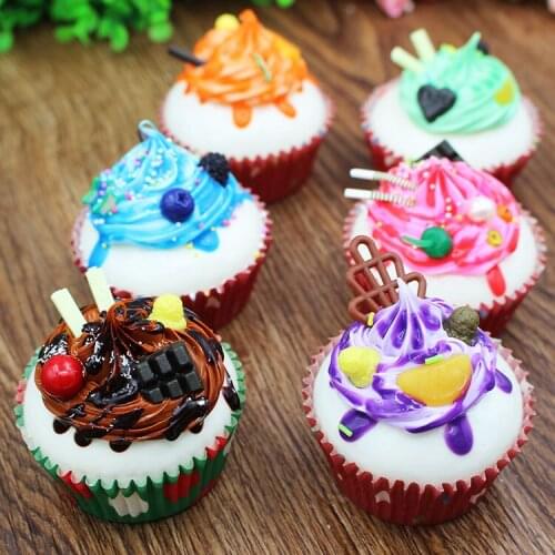 5 pieces a lot)Simulation fruit chocolate cake refrigerator