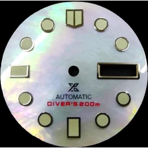 Watch accessories SKX007/009/SRP21j universal modified luminous nail mother shell dial size 28.5mm