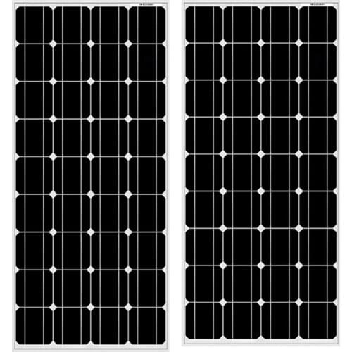 Aluminum Frame Glass Solar Panel 100W 2pcs 100W Solid 18V Rigid Solar Panel Glass Monocrystalline Cell 12V 24V Battery Charger