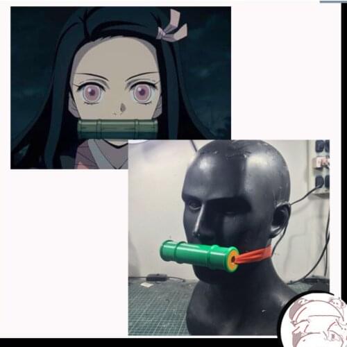 Anime Demon Slayer: Kimetsu no Yaiba Kamado Nezuko Bamboo Pipe Cos Prop Cosplay Costume Props