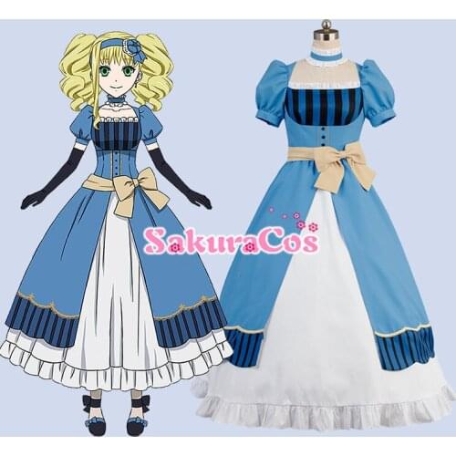 Anime! Kuroshitsuji Black Butler 2017 SP The Luxury Liner Figure Elizabeth Party Uniform Dress Cosplay Costume Halloween Dress