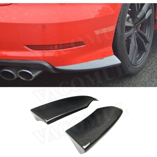 Carbon Fiber Rear Bumper Lip Splitters Flaps Spoiler for Audi A3 S3 Sedan 2014 2015 2016 FRP fender Skid Plate Car Styling