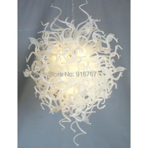 Free Shipping UL/CE LED Bulb Art Decor Pendant White Colored Round Glass Ceiling Light Covers