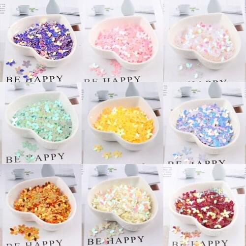 10mm Five Petaled Flower Sequins Cute Colorful Sewing Wedding Dress Accessories Paillettes Decoration DIY Material 420PCS