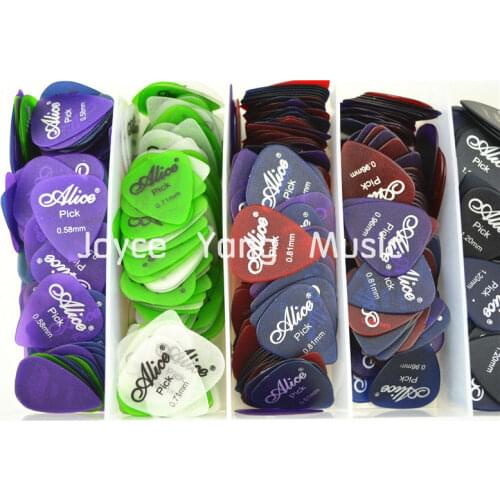 Lots of 100pcs Alice Matte Clear Transparent Acoustic Electric Guitar Picks Plectrums(Assorted Thickness&Colors) Free Shipping