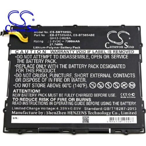 CameronSino for SAMSUNG Galaxy Tab A 10.1 2016 TD-LTE SM-P585Y SM-T580 SM-T580NZKAXAR SM-T585 SM-T585C SM-T585M battery