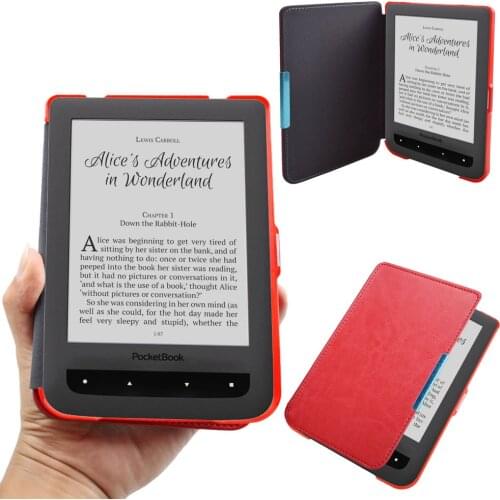 Pocketbook Basic 2 Touch Lux2 Folio Flip Book Cover Case for PB 614 615 624 625 626 ebook eReader Magnetic Closured Pouch Case