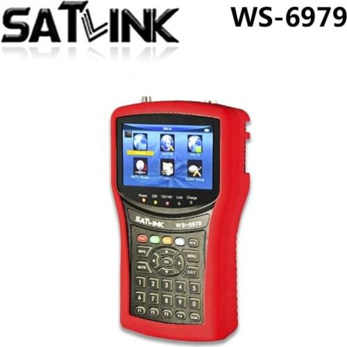 Satlink WS-6979 DVB-S2 DVB-T2 Combo 6979 Digital Satellite Finder Meter Spectrum Analyzer Sat Finder Meter TV Receiver