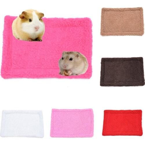 Pets Cashmere Warm Square Little Sweet Pig Perch Hamster Rabbit Hedgehog Squirrel Bed House Cushion Mat Nests Small Animal Mat