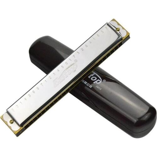 Easttop 24 Hole Tremolo Harmonica C Key Harp Woodwind Musical Instrument Gaita Innovative design scale Mouth organ