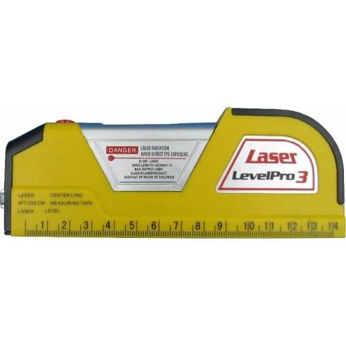 Horizon Vertical Measure 8FT Aligner Standard and Metric Laser Ruler Laser Level ABS Plastics Yellow Optical Instruments
