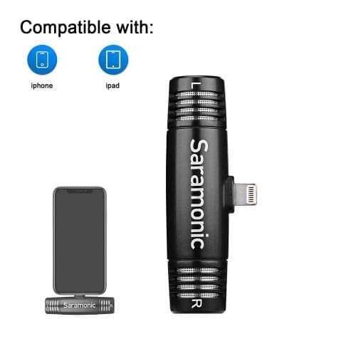 Saramonic SPMIC510 Di Compact Stereo Plug-and-play Microphone for iOS Devices with Lightning Connector
