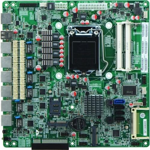 Firewall motherboard 2019 the latest B75 for 6 LAN Intel 82574L GbE LGA 1155 supports SSD 3G WiFi IDE CF firewall server