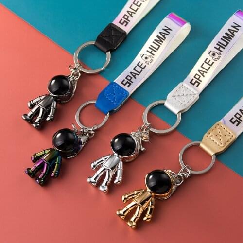 Fashion Robot Spaceman Astronaut Keychain Acrylic Rocket Saturn Alien Pendant Couple Keyrings Backpack Jewelry Key Chain Bag Car