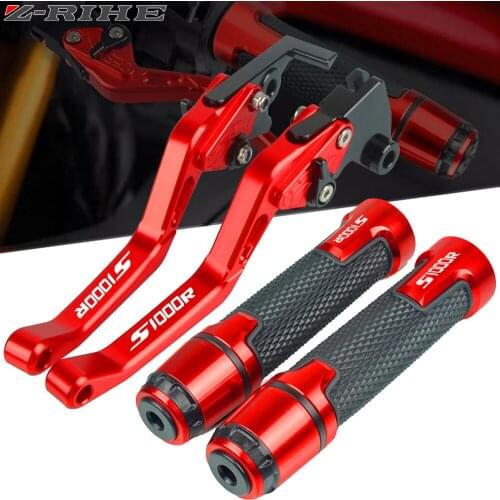 Motorcycle Accessories CNC Aluminum Brake Clutch Levers Handlebar Knobs Handle Bar Hand Grips Ends FOR BMW S1000R S1000 R 2014