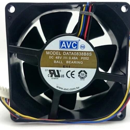 Original For AVC DATA0838B8S 8038 80*80*38mm DC 48V 0.48A 4-Pin sever axial cooling fan