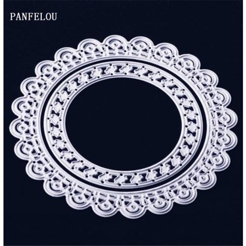 PANFELOU Metal craft Double a wreath paper die cutting dies for Scrapbooking/DIY Easter wedding Halloween cards