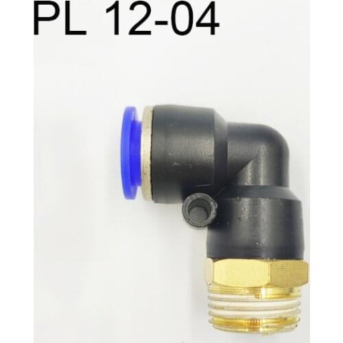 PL Elbow 50pcs Lot 12-04 12mm Air Connector Pneumatic Fitting Quick Fittings Male Thread Push In