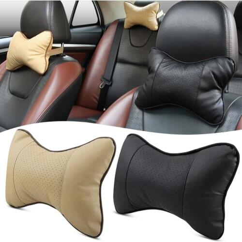 Car Seat Pillows Headrest Neck Rest Cushion Support for Volkswagen golf 4 5 6 7 POLO Tiguan PASSAT TOURAN Scirocco BEETLE