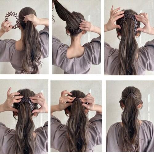 Ponytail Hair Clips DIY Hair Simple Hairpin Magic Hairpin Shark Clip Lazy Braider Tool Women Headband Hair Styling Accessories
